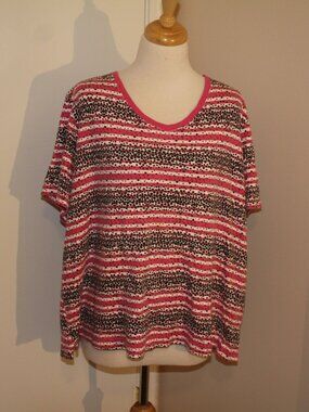 Kim Rogers Plus Size 3X Short Sleeve Shirt Top